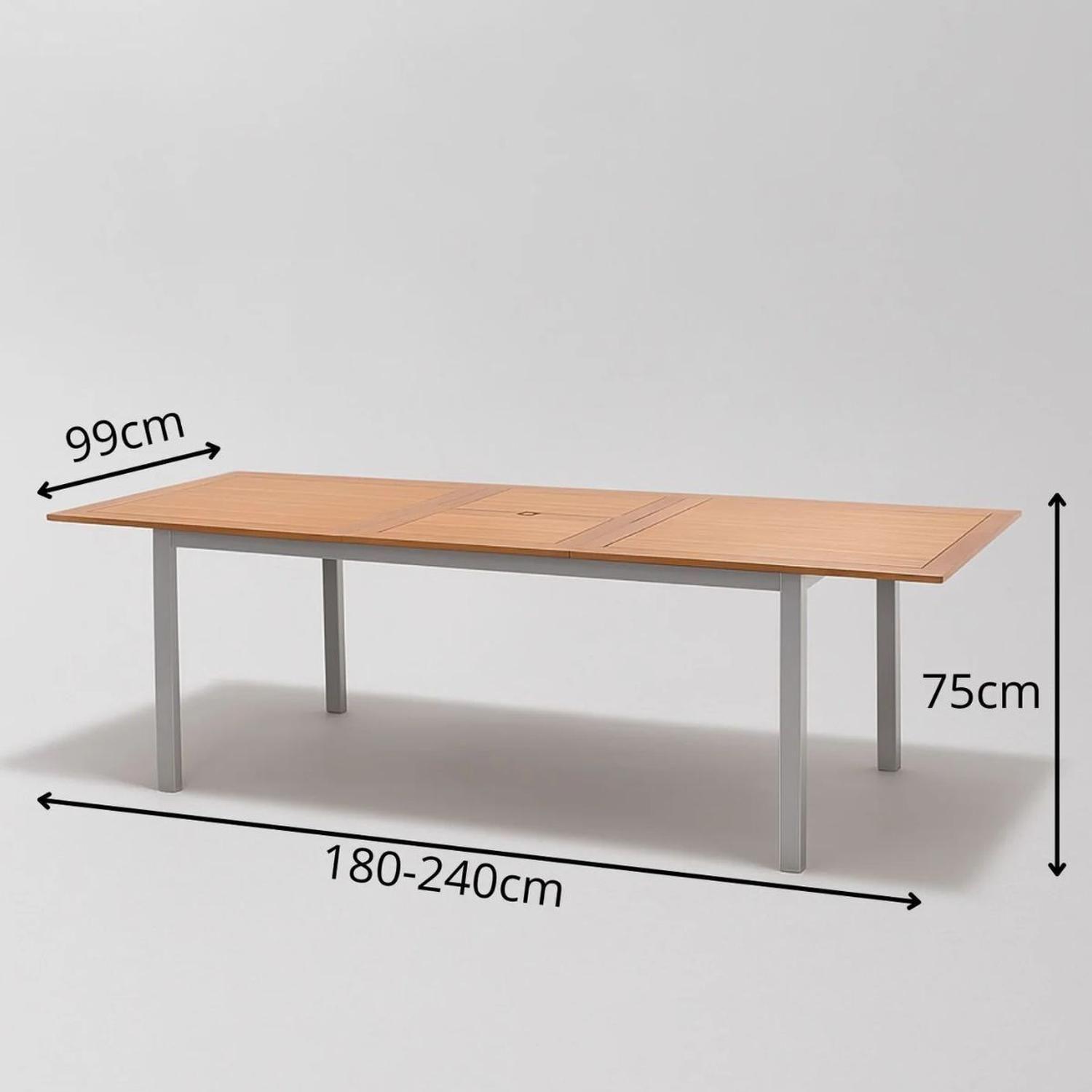 Mesa Extensible Kingsbury-Lynx Rectangular 180-240cm Midtown-8