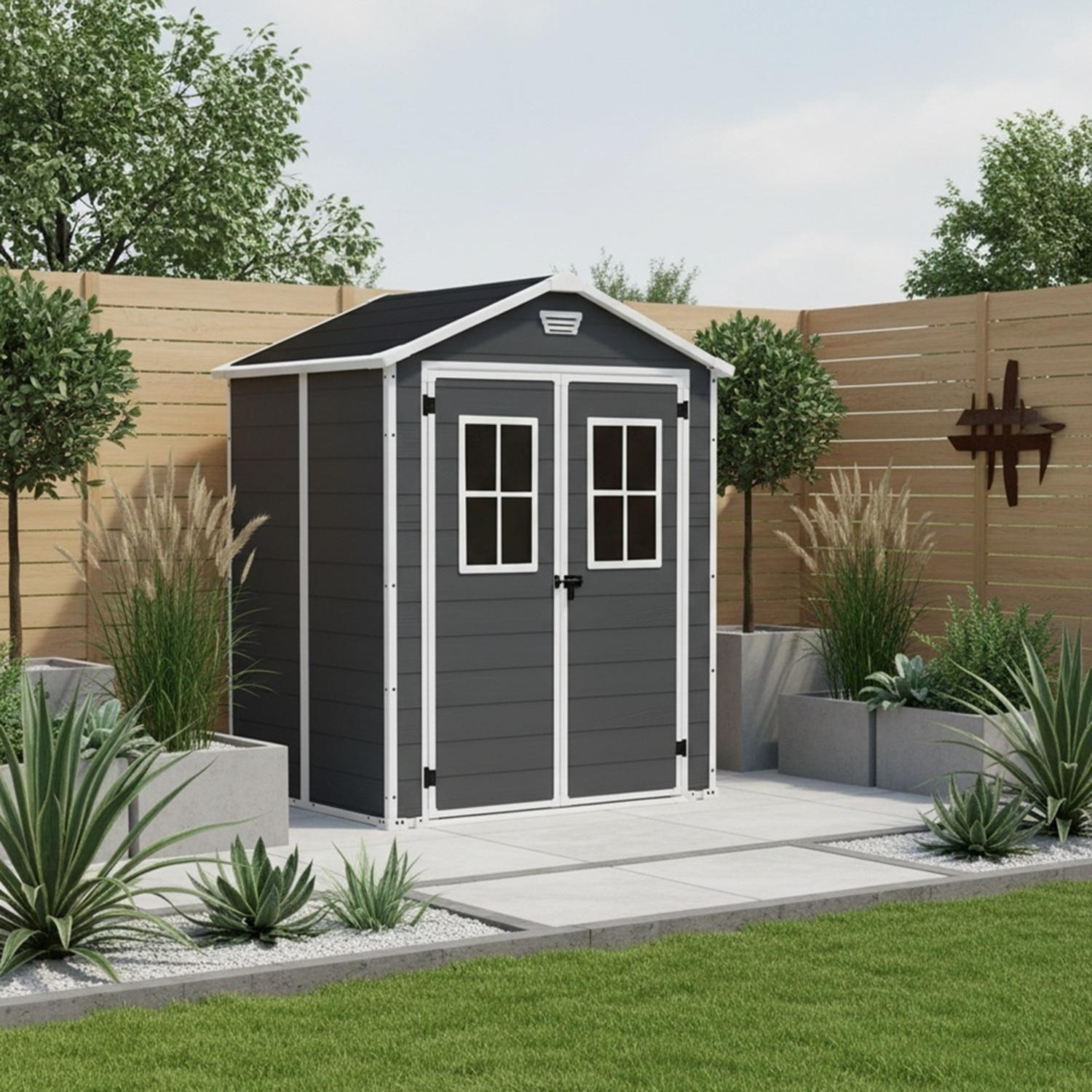 Bodega de Jardín Manor Gris Oscuro 6x5 Keter-3