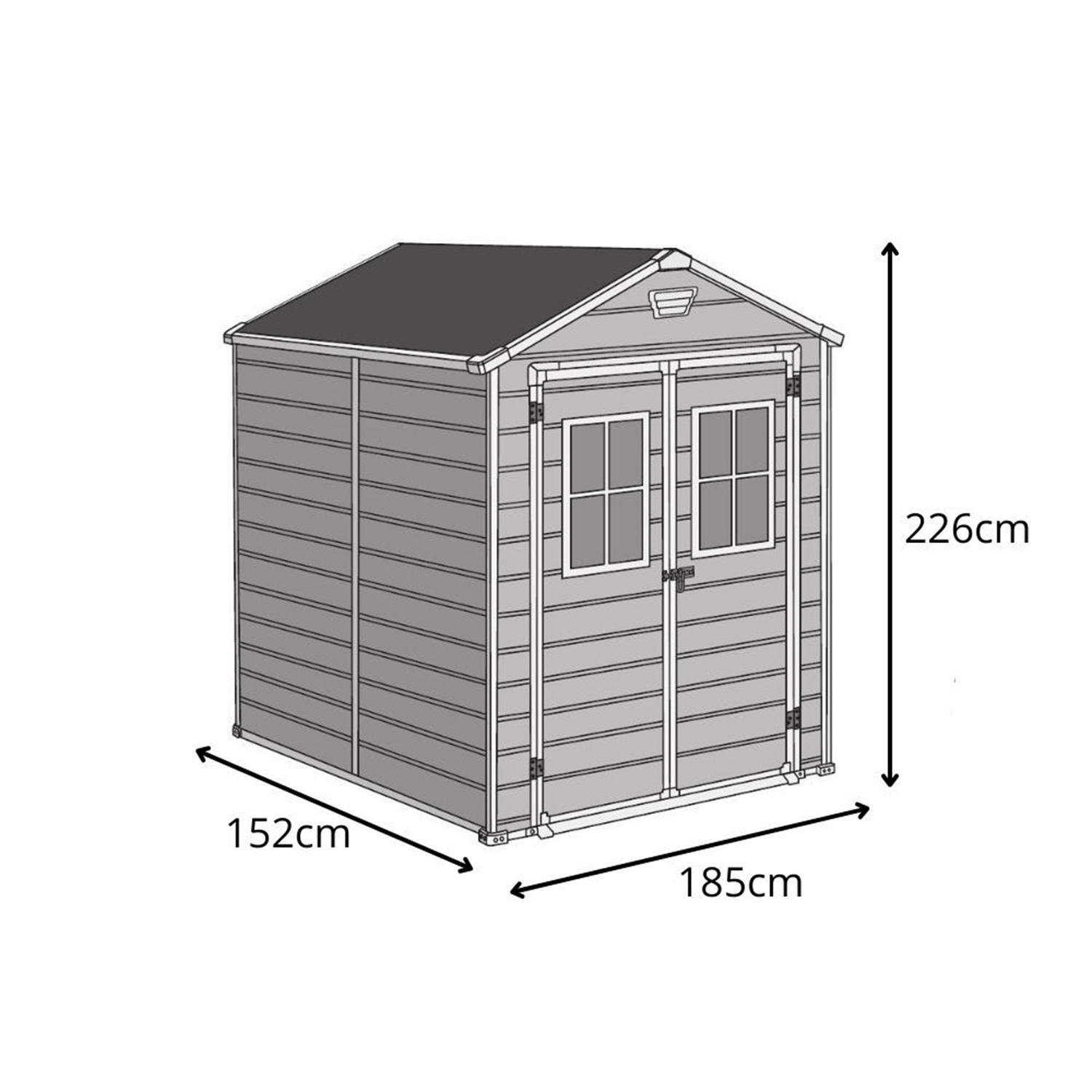 Bodega de Jardín Manor Gris Oscuro 6x5 Keter-5