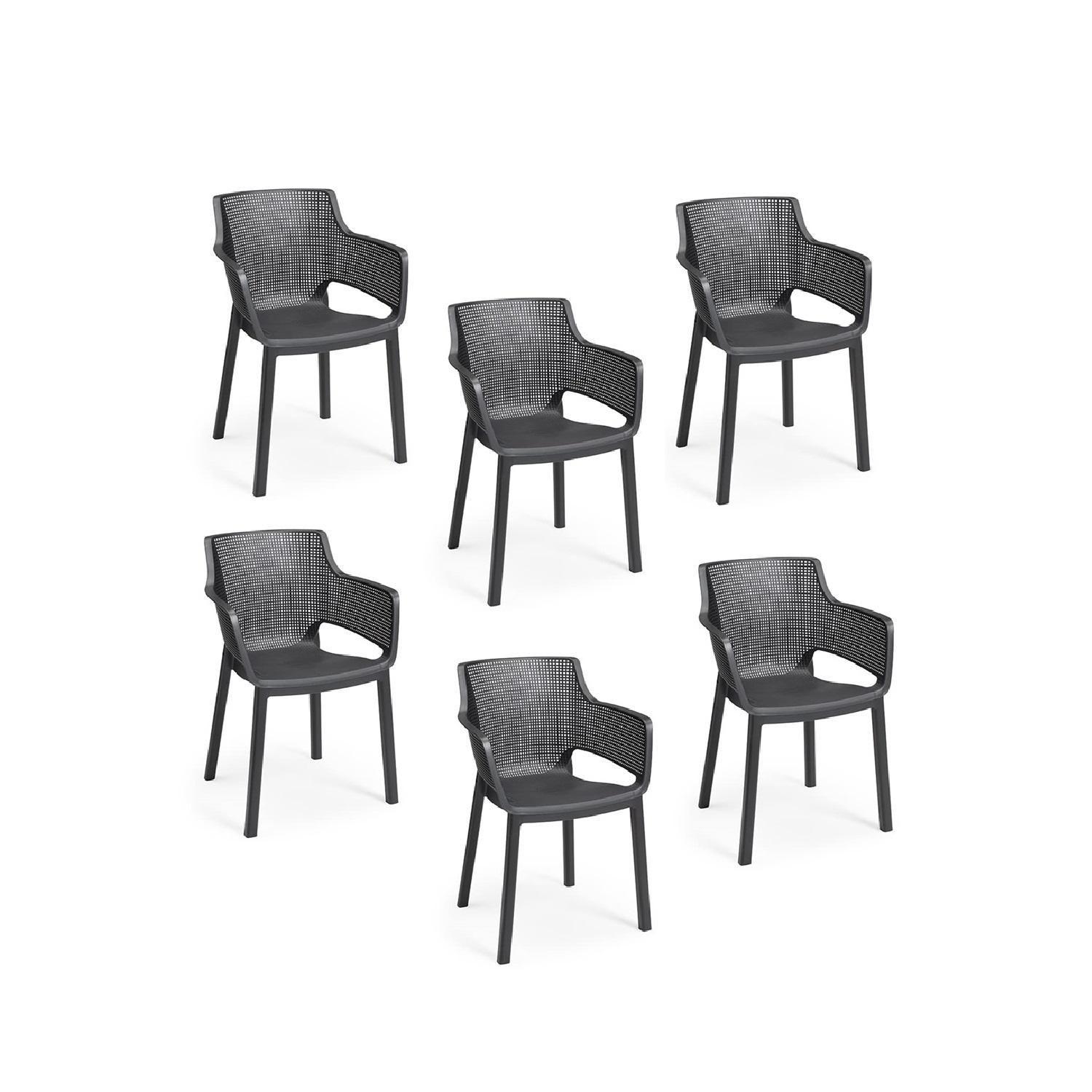 Set De 6 Sillas Terraza Plastico Elisa Keter-0