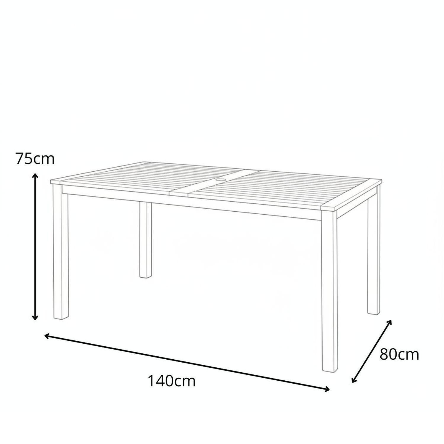 Juego de Terraza Comedor Lynx 140x80cm Midtown-4