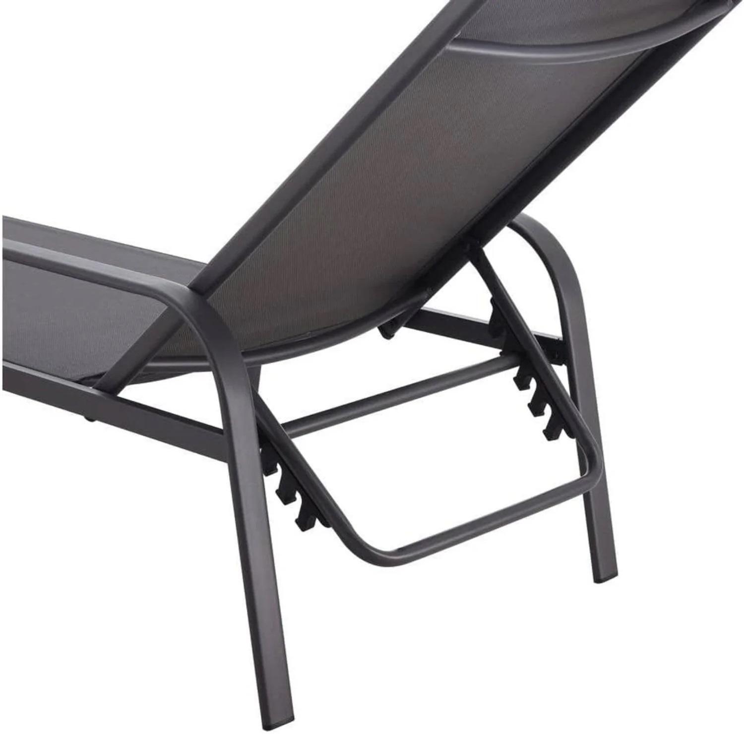 Juego De Reposeras Acero Negro X2 Midtown-6