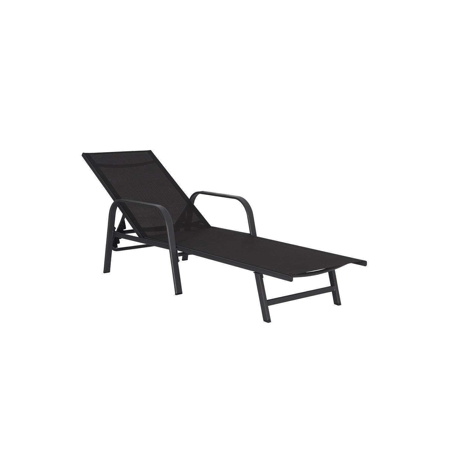 Juego De Reposeras Acero Negro X2 Midtown-1