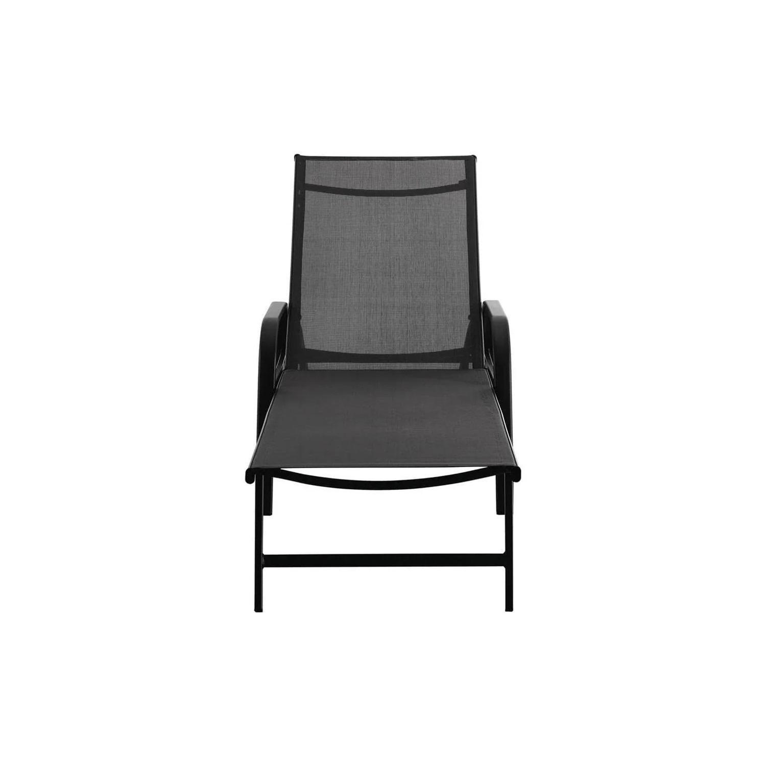 Juego De Reposeras Acero Negro X2 Midtown-3