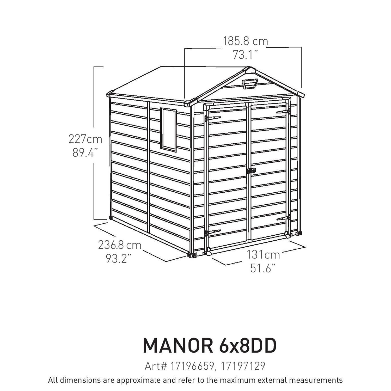 Bodega de Jardín Manor 6x8 Gris Keter-9