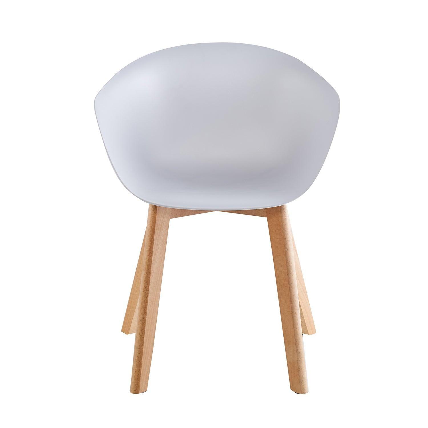 Pack x4 Sillas de Comedor con Apoyabrazos Tulip Blanca Midtown-2