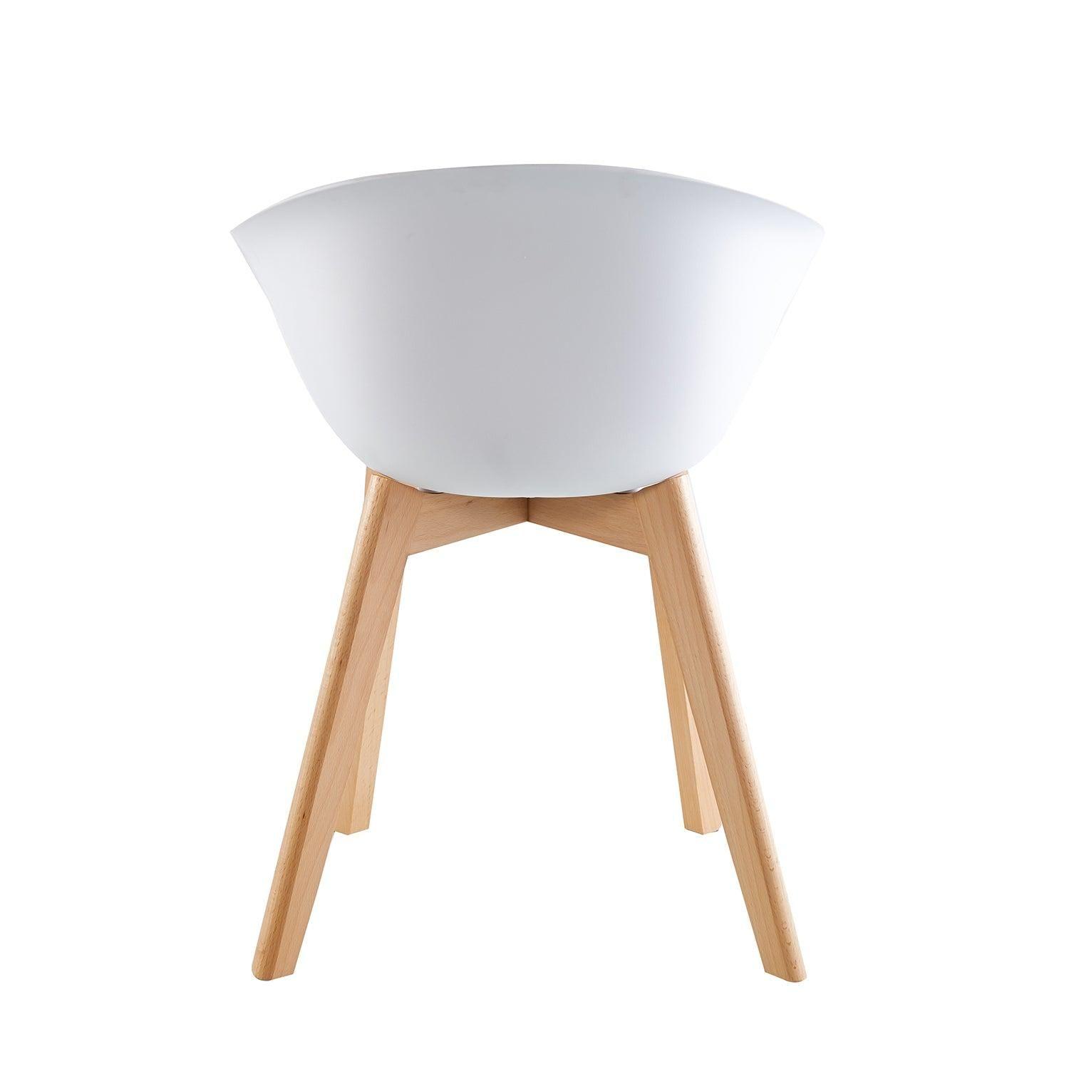 Pack x4 Sillas de Comedor con Apoyabrazos Tulip Blanca Midtown-4