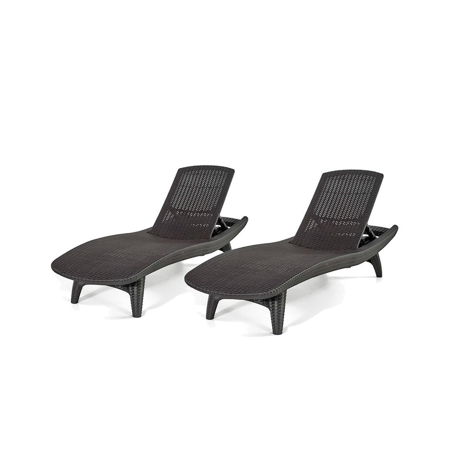 Juego De Reposeras Y Mesa Gris Pacific Sun Keter-2
