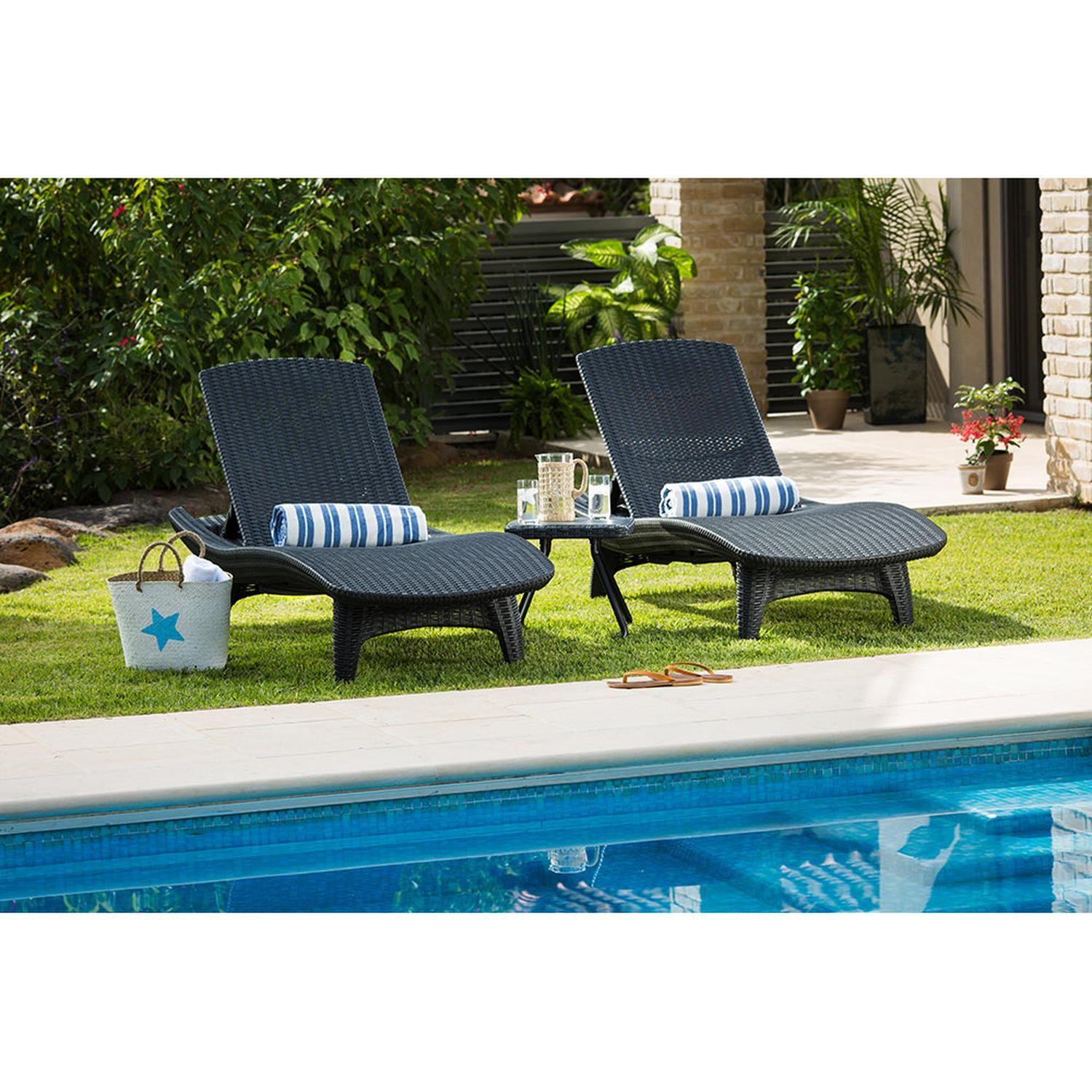 Juego De Reposeras Y Mesa Gris Pacific Sun Keter-3