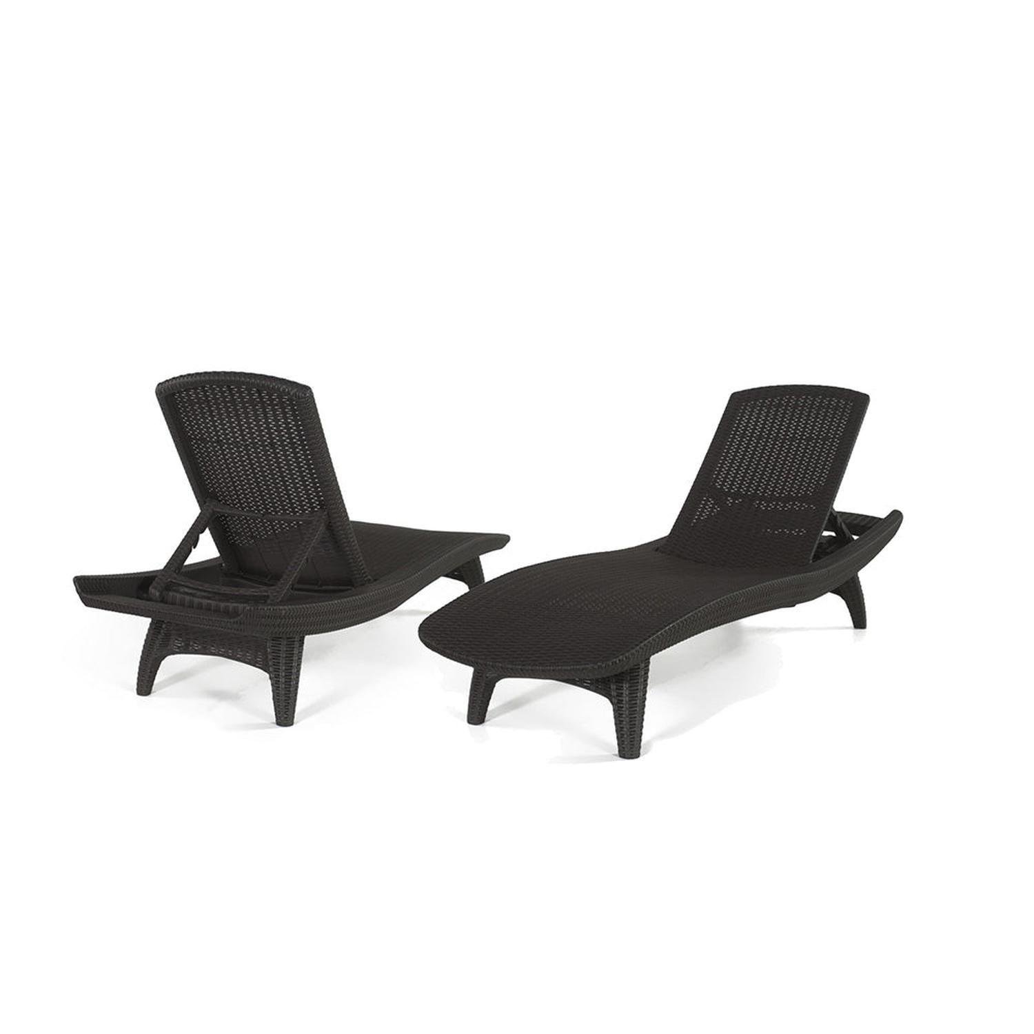 Juego De Reposeras Y Mesa Gris Pacific Sun Keter-7