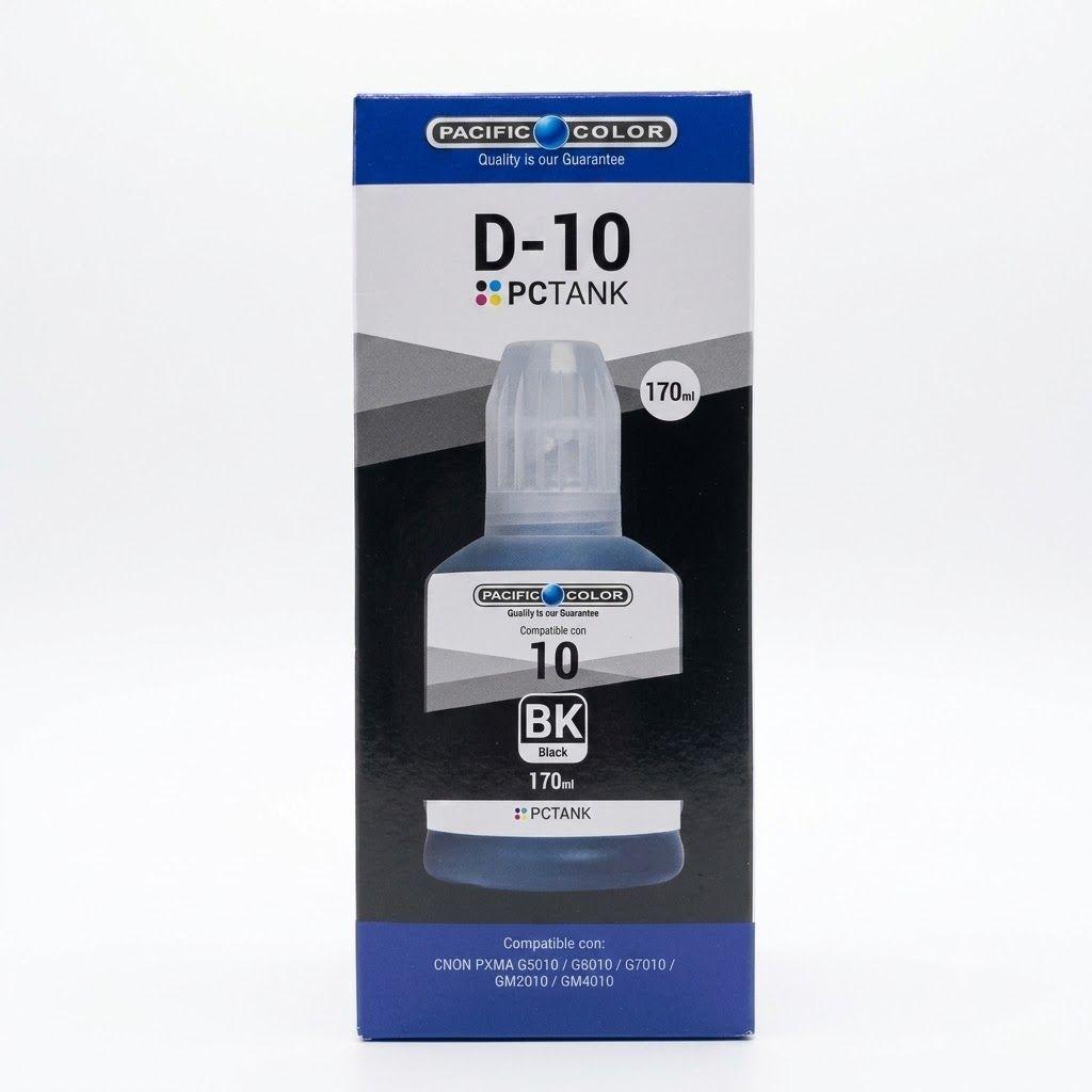 Pack Tintas Compatibles Pacific Color GI 10 BK C M Y para Canon MegaTank 4 Botellas-2