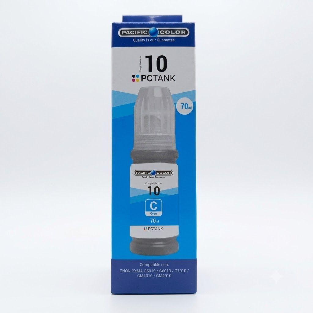 Pack Tintas Compatibles Pacific Color GI 10 BK C M Y para Canon MegaTank 4 Botellas-3