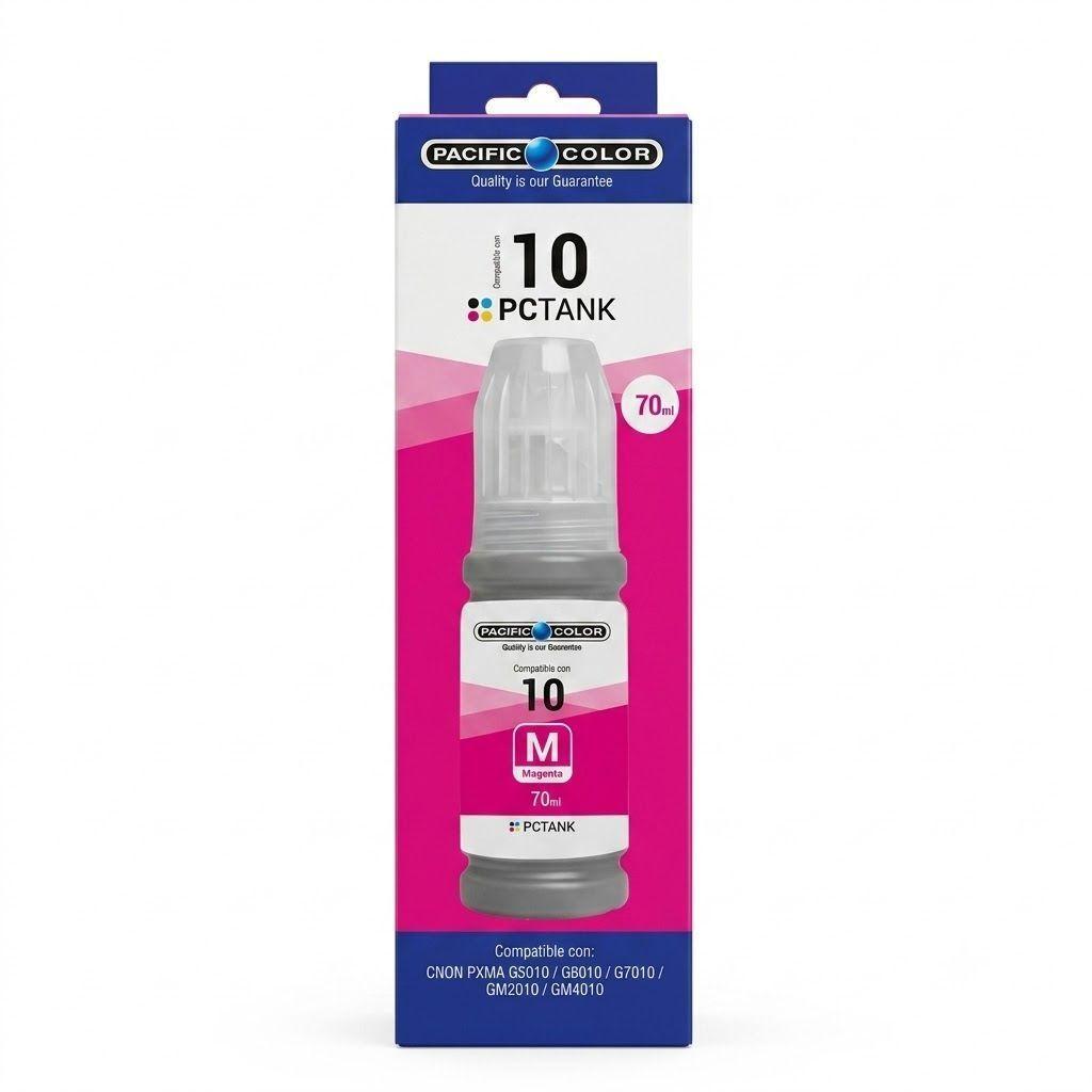 Pack Tintas Compatibles Pacific Color GI 10 BK C M Y para Canon MegaTank 4 Botellas-4
