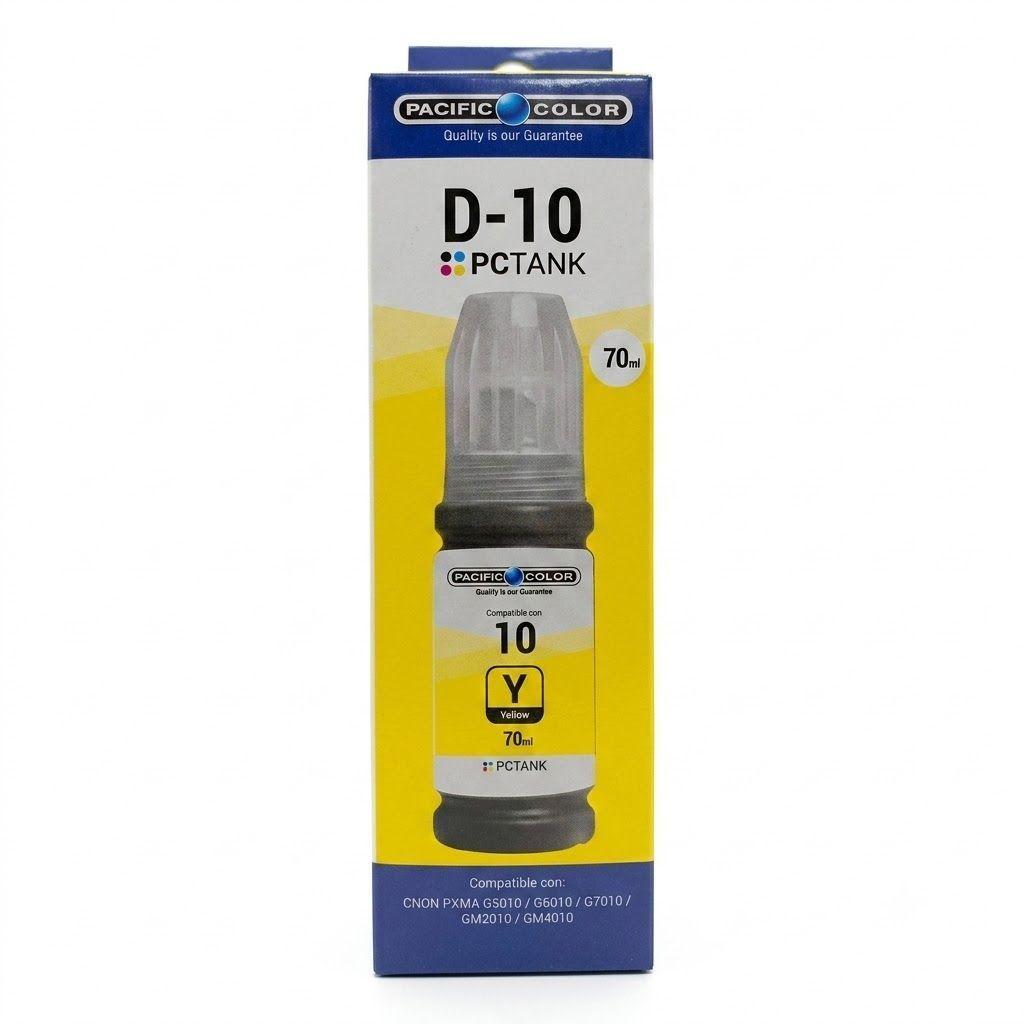 Pack Tintas Compatibles Pacific Color GI 10 BK C M Y para Canon MegaTank 4 Botellas-5