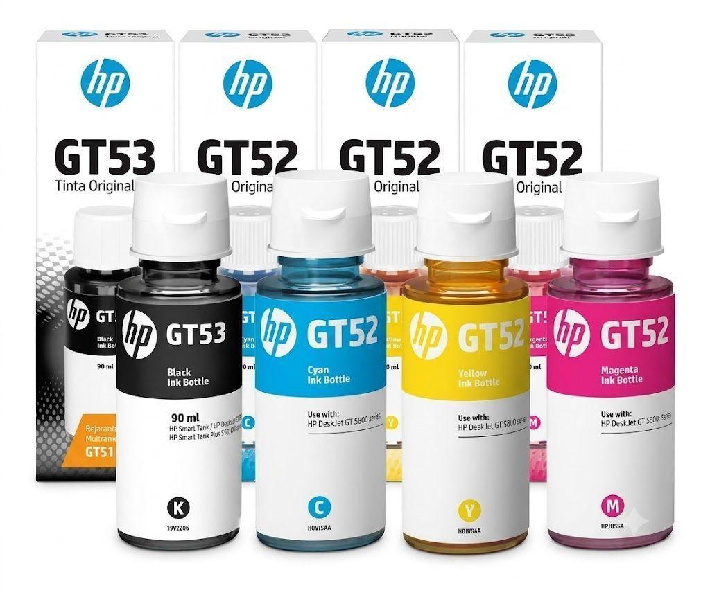Pack Tintas HP GT53 y GT52 de 4 Unidades-0