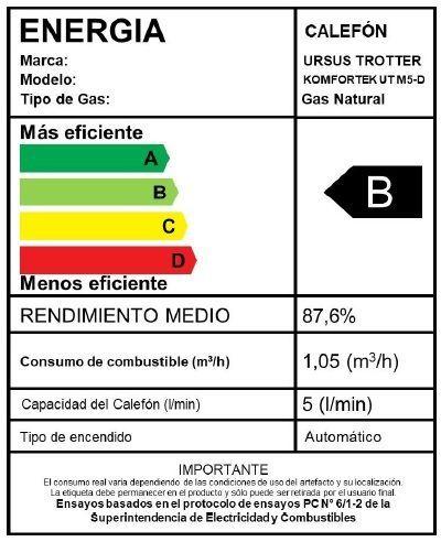 CALEFÓN KOMFORTEK UT M5-LITROS GAS NATURAL-5
