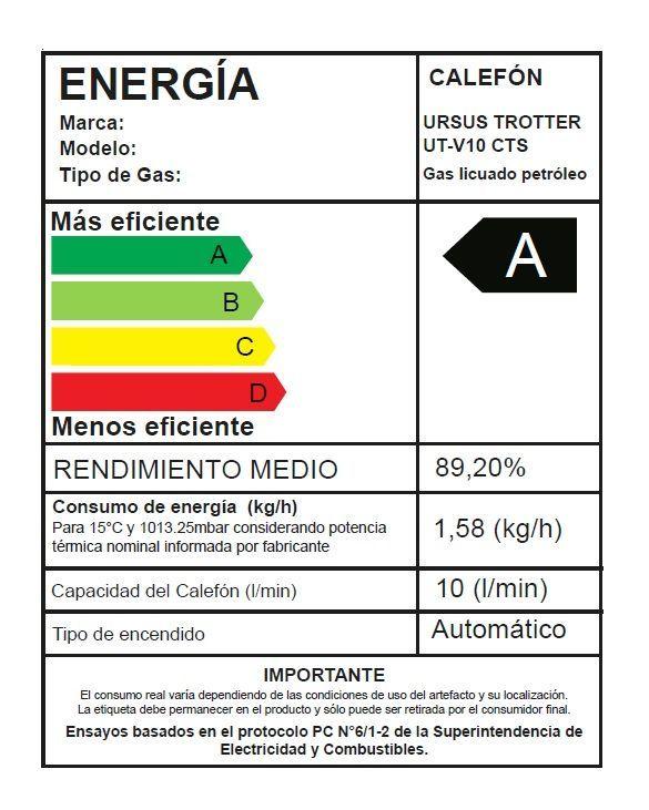 CALEFON TIRO FORZADO URSUS TROTTER 10 LITROS GAS LUCUADO-7