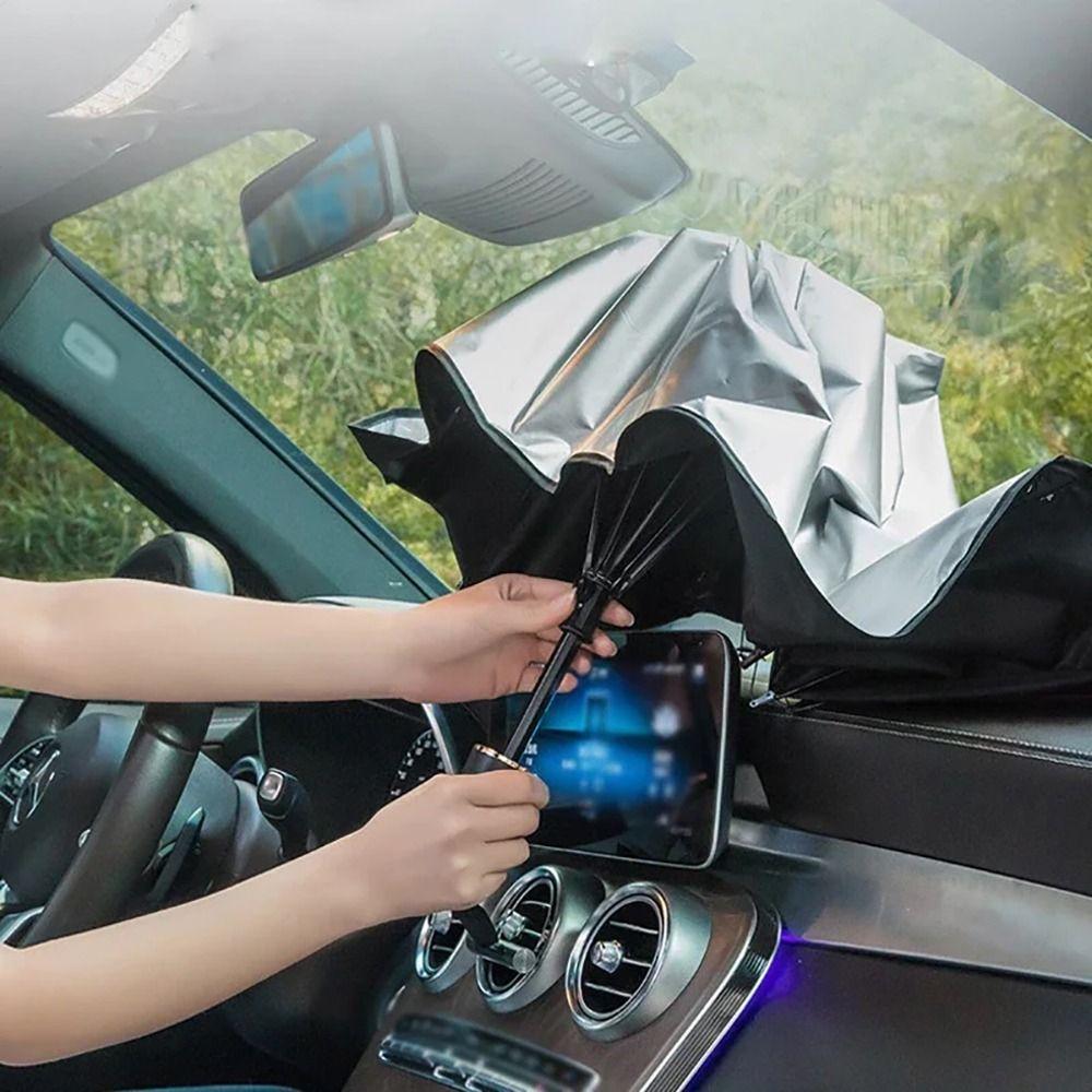 Quitasol Parasol Parabrisas De Auto Tipo Sombrilla Cubre Sol-5