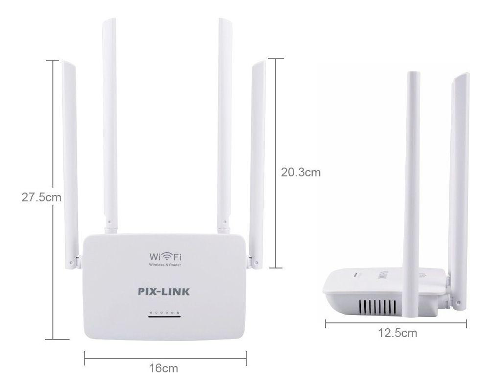 Router Repetidor Pix-link Lv-wr08 300mps 4 Antenas 2.4ghz-3