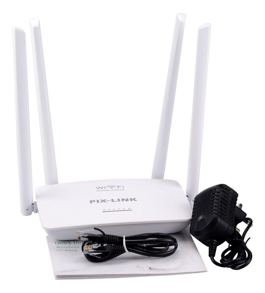 Router Repetidor Pix-link Lv-wr08 300mps 4 Antenas 2.4ghz-4