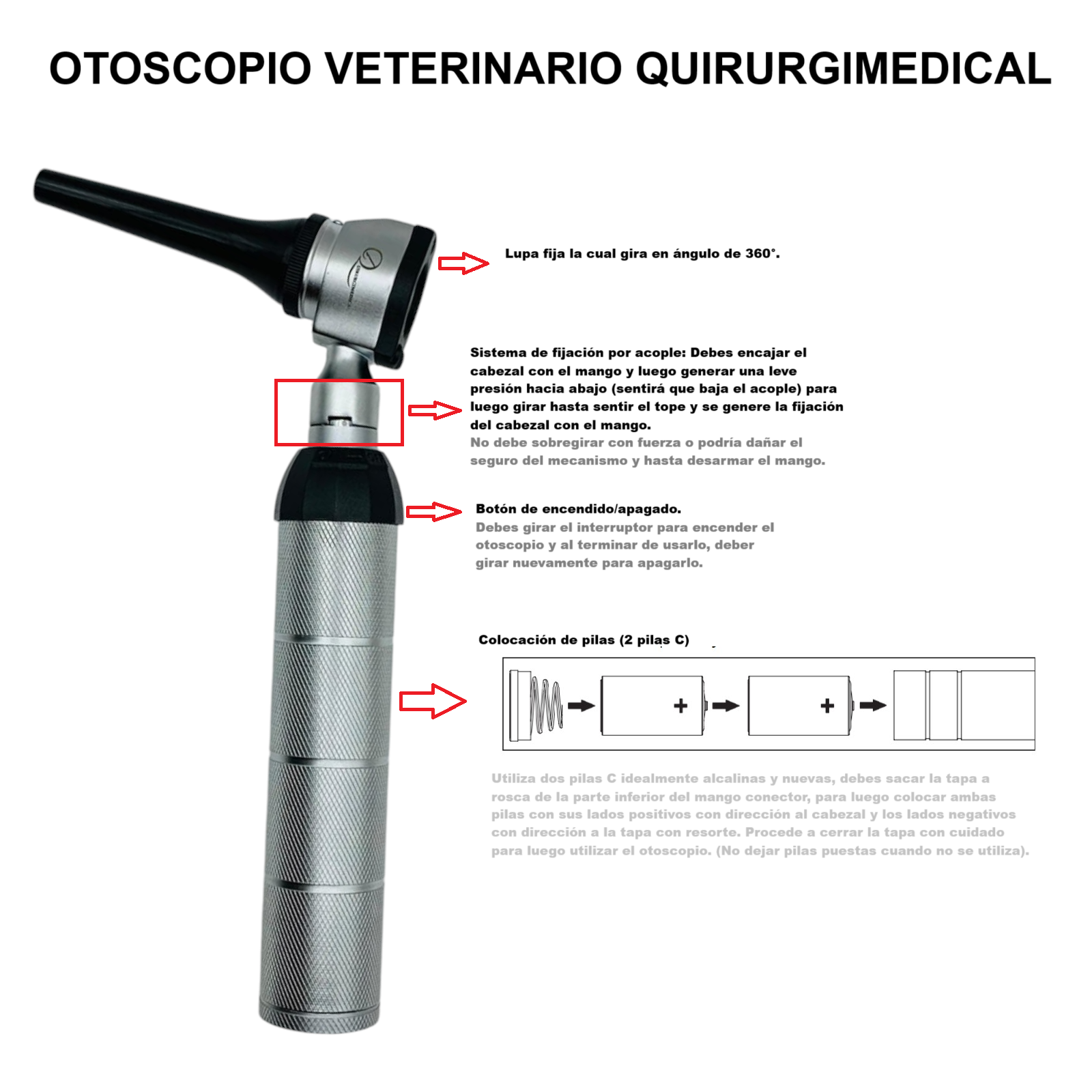 Set Otoscopio Oftalmoscopio Veterinario-2