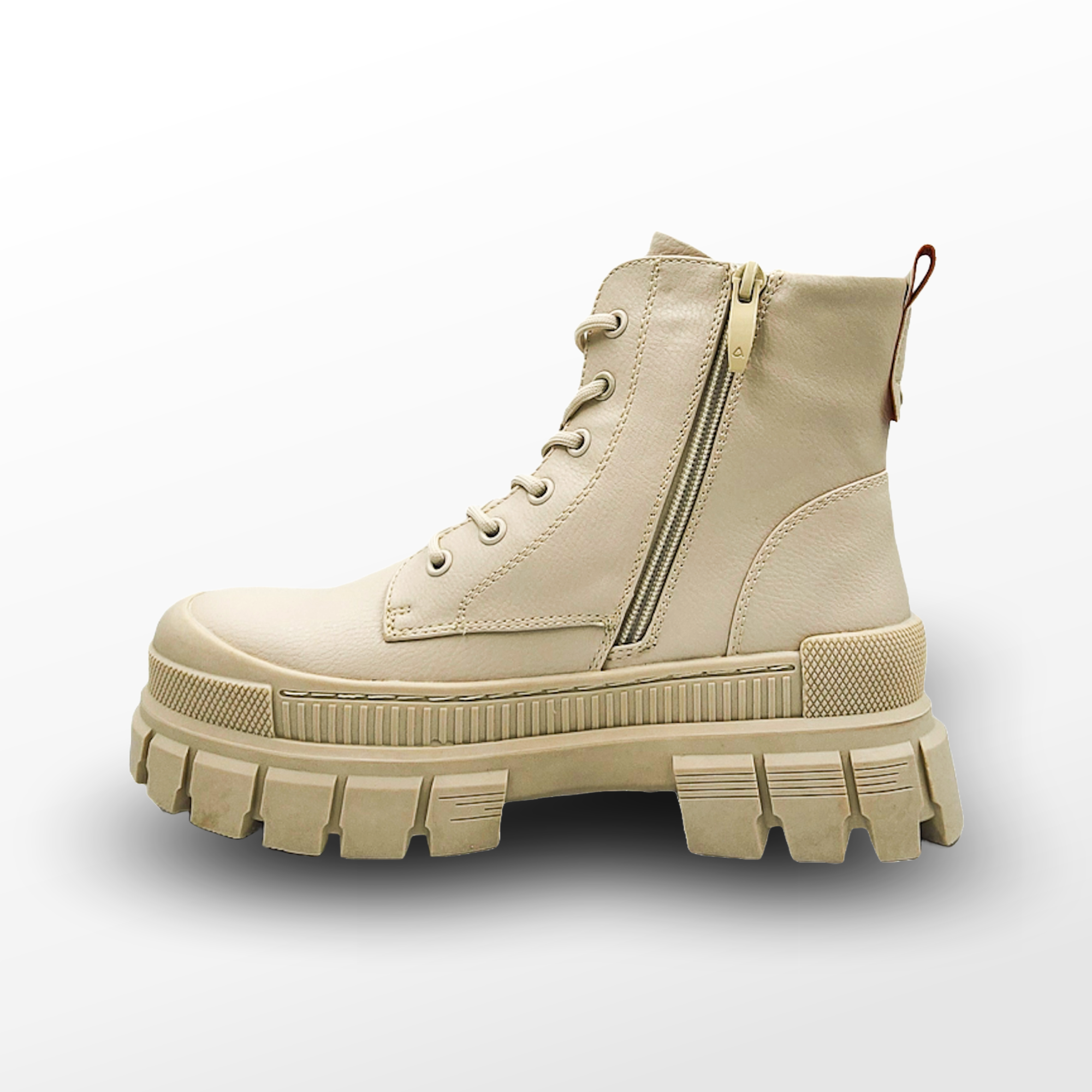 Botín Softy Cordones Plano Dolce Cannella 0440-1