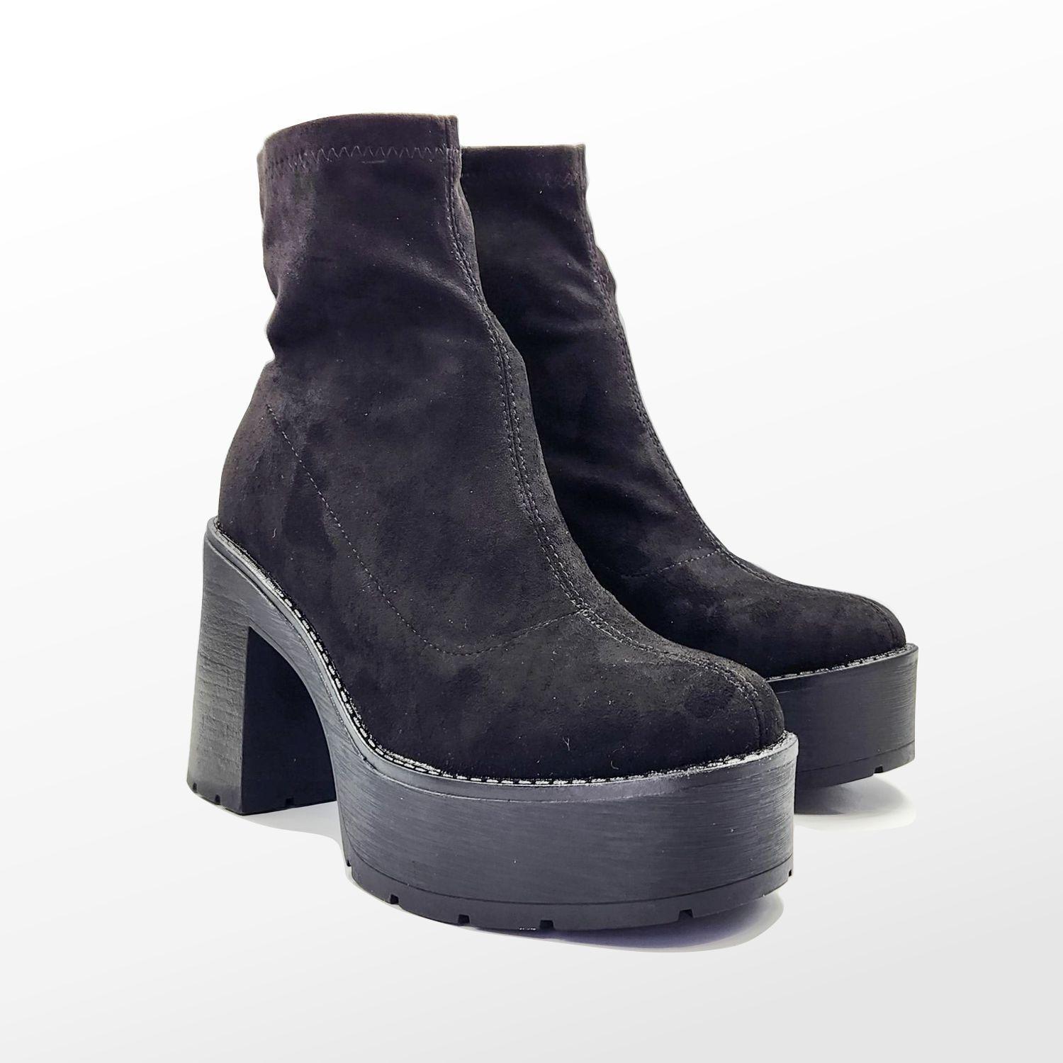 Botín Gamuza Taco Alto Dolce Cannella-3