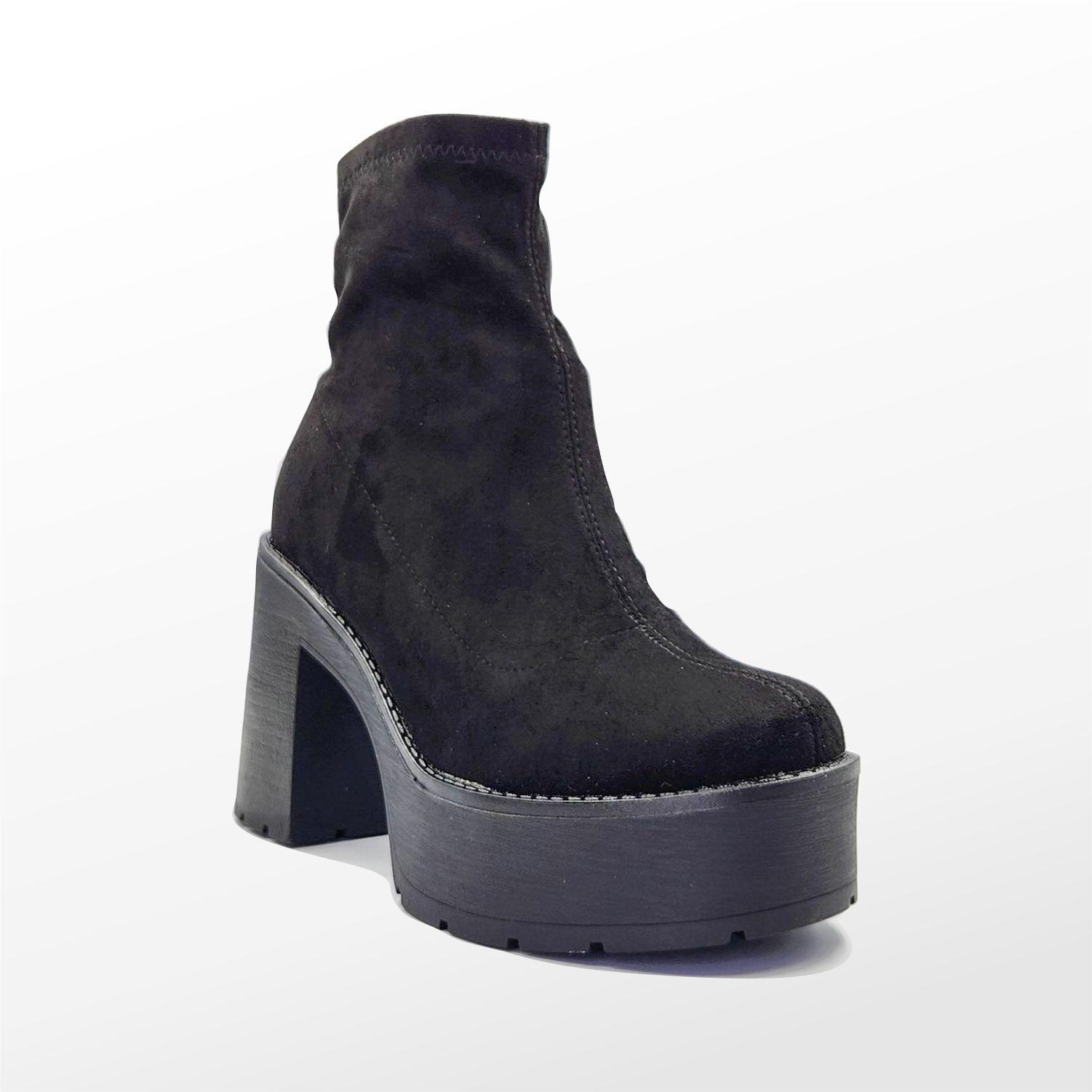 Botín Gamuza Taco Alto Dolce Cannella-1