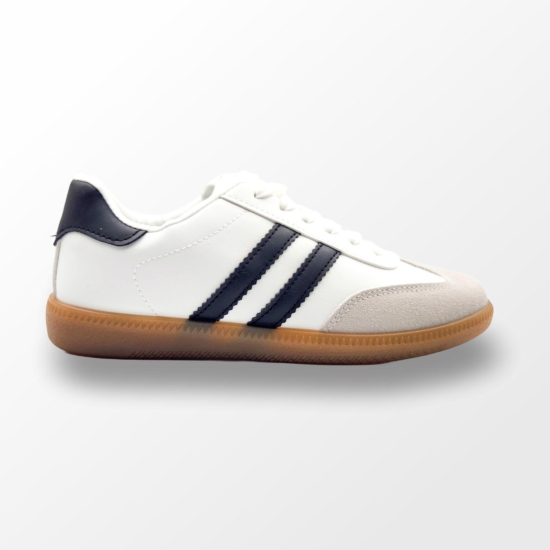 Zapatilla Plana Mujer Blanco Negro-0