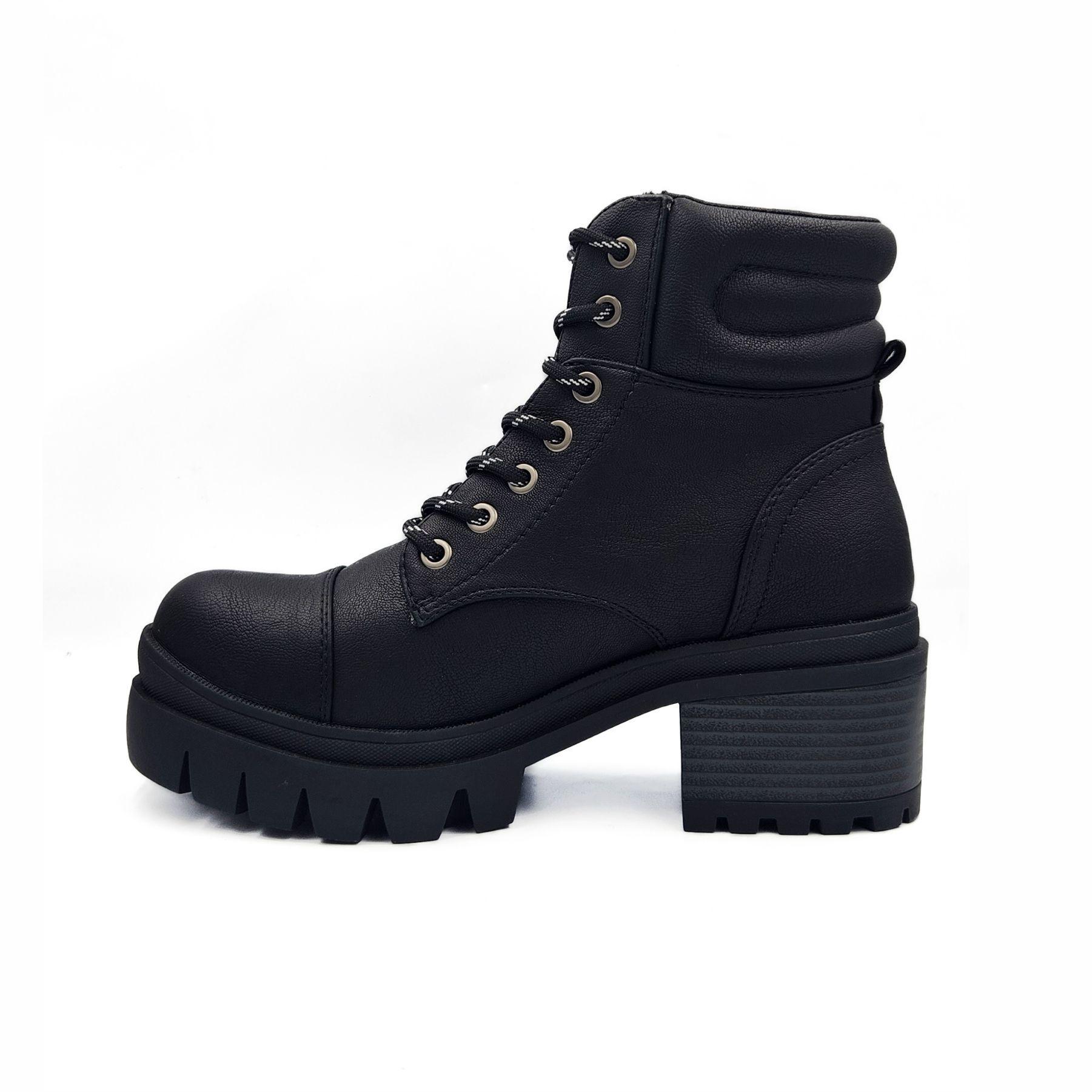 BOTIN MUJER NEGRO PU CORDON-2