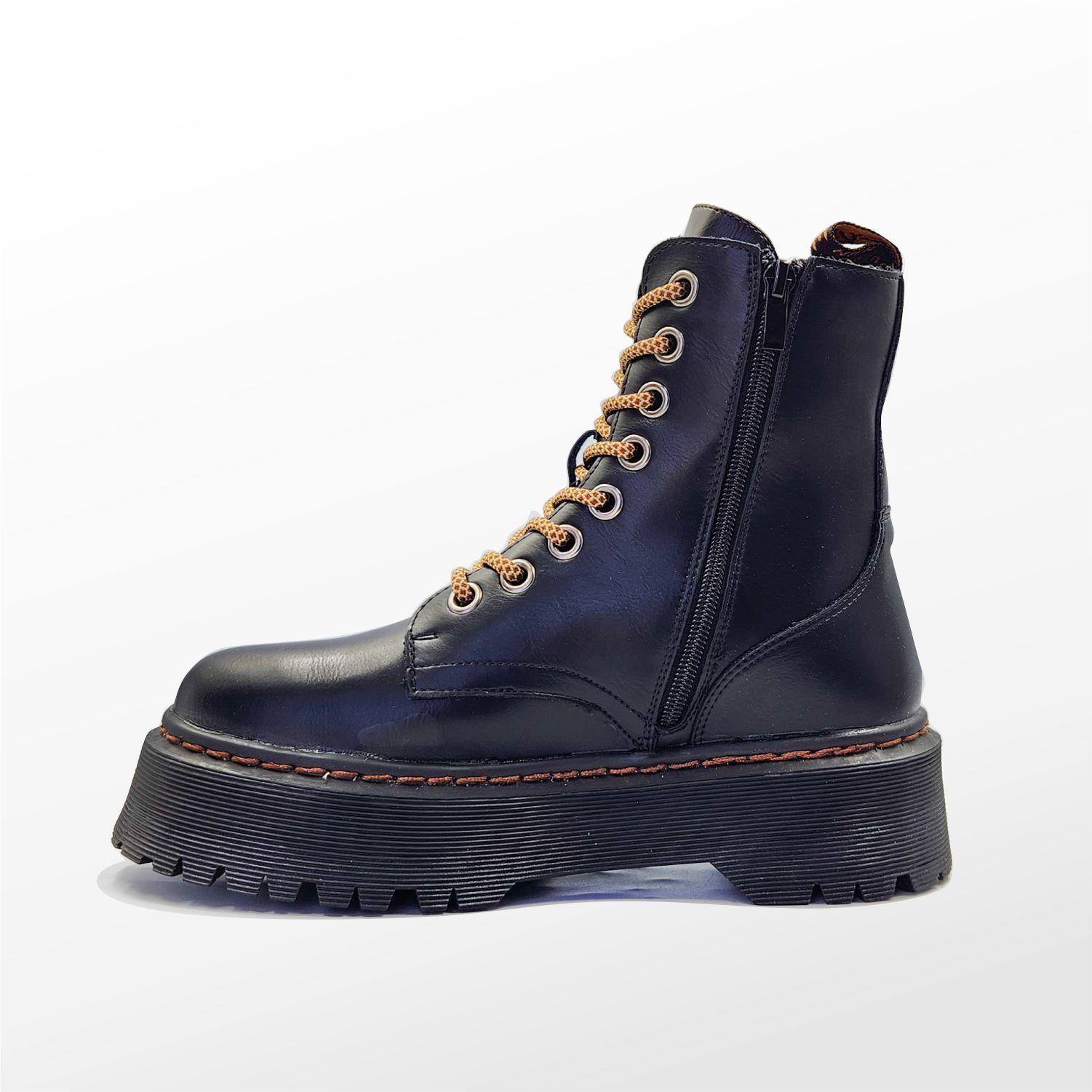 Botín Softy Cordones Plano Dolce Cannella-2