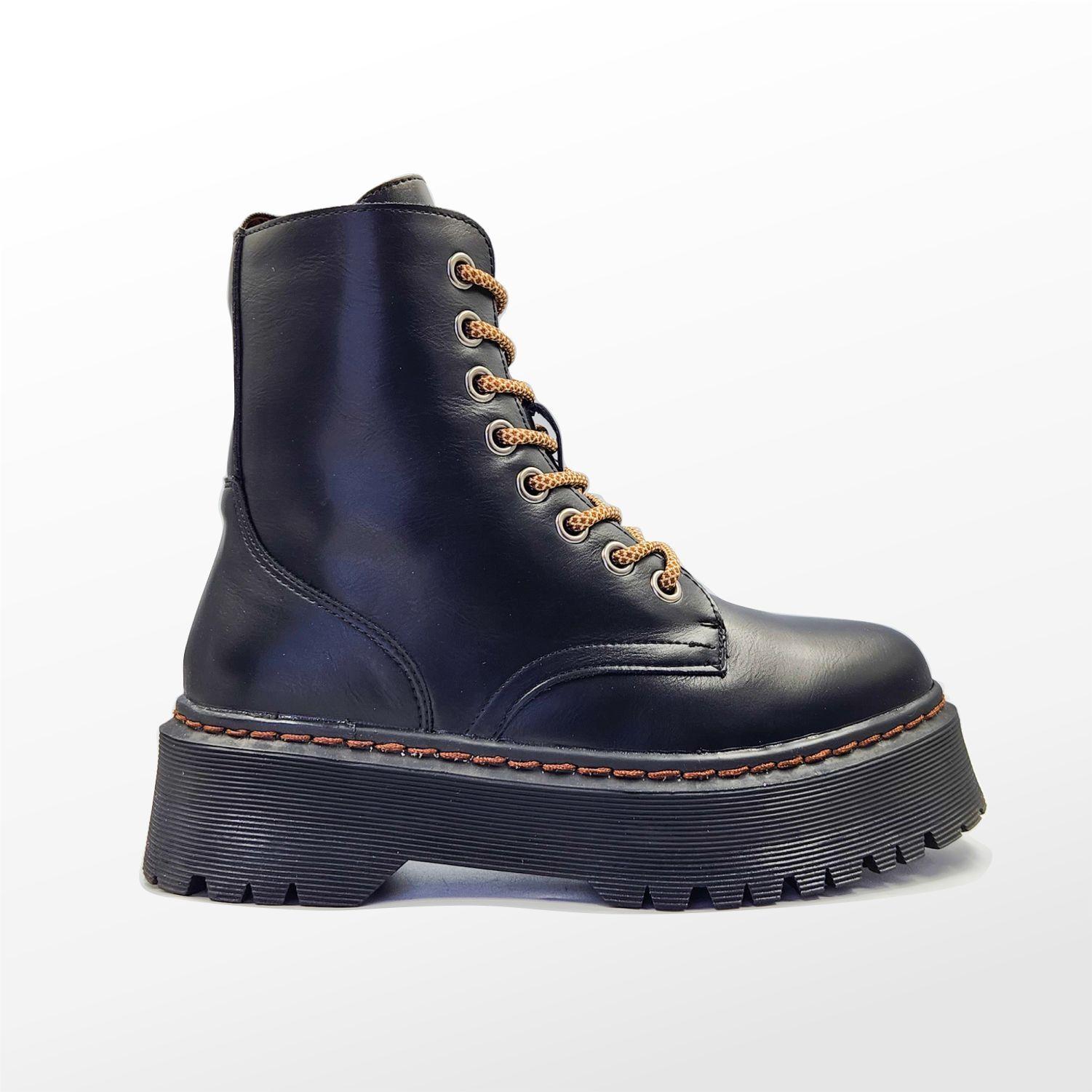 Botín Softy Cordones Plano Dolce Cannella-1