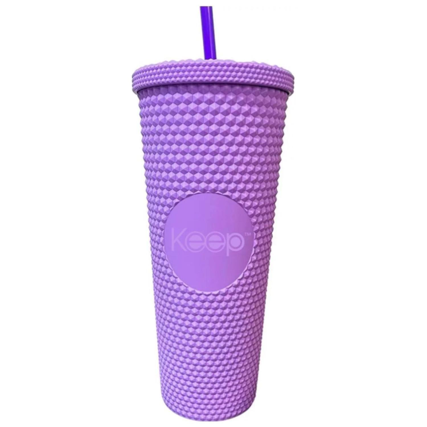 Vaso Tumbler Venti Bombilla Morado Keep -0