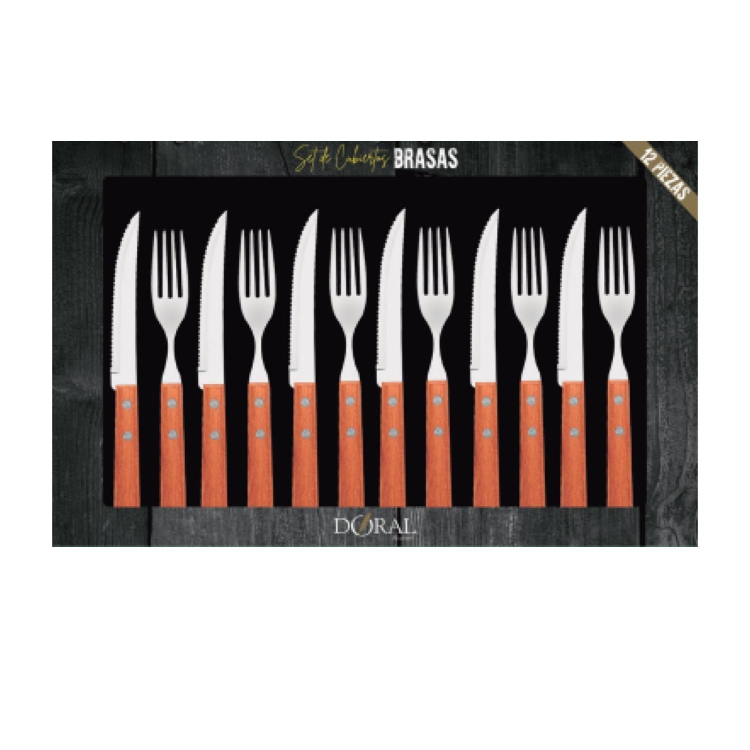 Set de Cubiertos Madera Brasas 12 Piezas-0