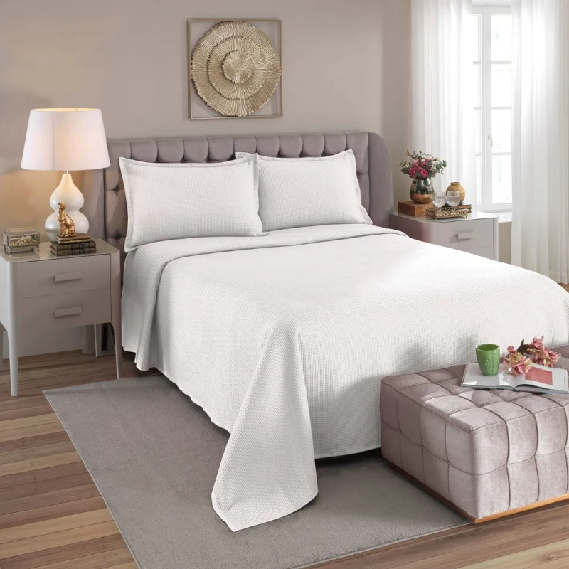 Cubrecama de algodón 1,5 plazas Piquet -  Döhler-1