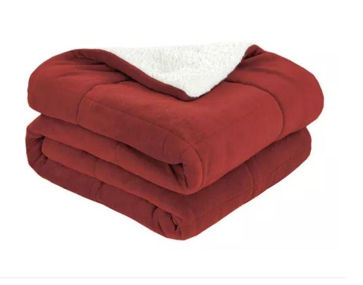 Cubrecama Coral Térmico 1,5 Plazas Rojo Italiano - Chantilly-0