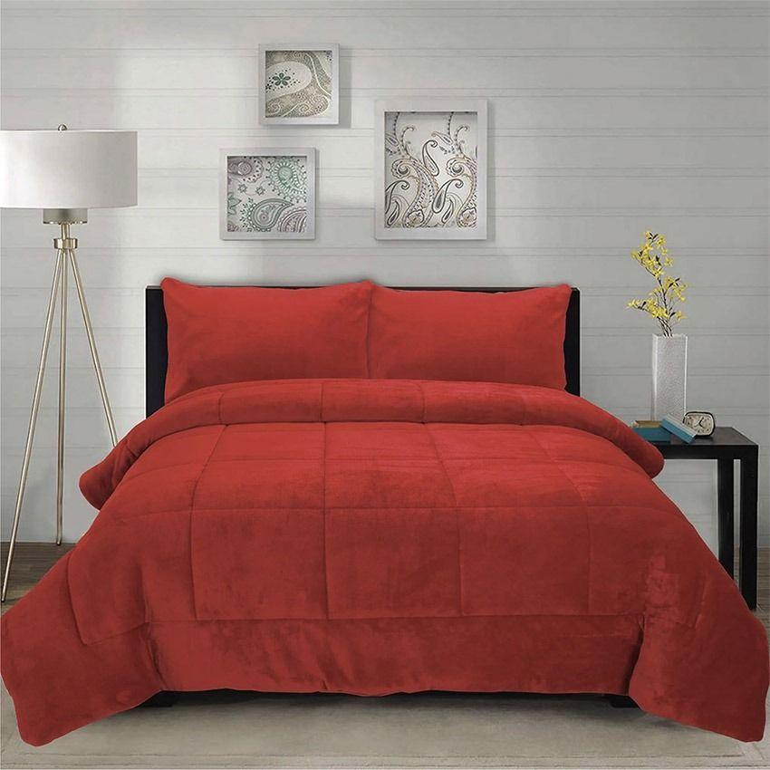 Cubrecama Coral Térmico 1,5 Plazas Rojo Italiano - Chantilly-1