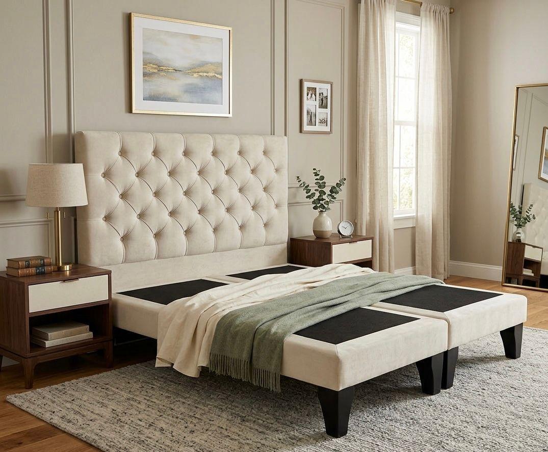 CAMA 2 PLAZA BASE DIVIDIDA CON RESPALDO CAPITONE-3