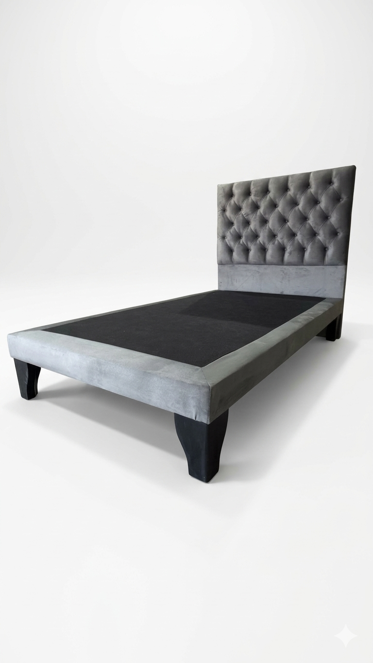 CAMA 1 5 PLAZA CAPITONE GRIS OSCURO FELPA-4