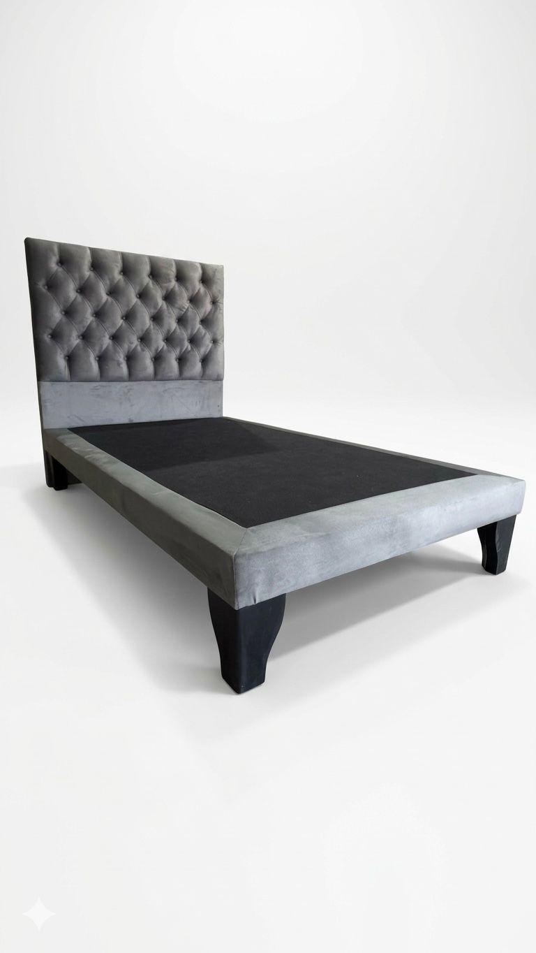 CAMA 1 5 PLAZA CAPITONE GRIS OSCURO FELPA-3