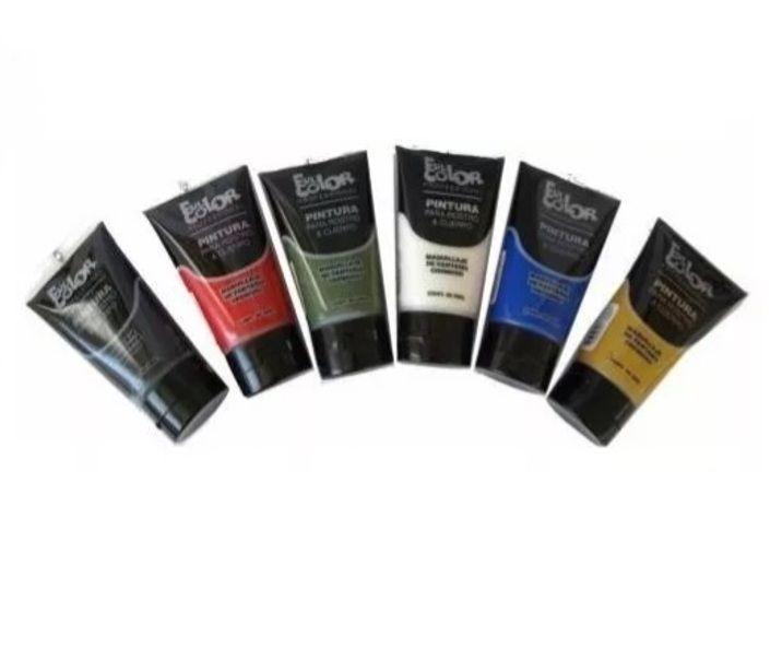 Pack 7 Pinturas De Cuerpo Y Cara Full Color Para Fiestas-1