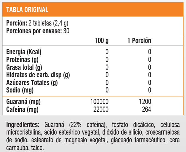 Guarana 1200 mg (60 tabs) - Original-1
