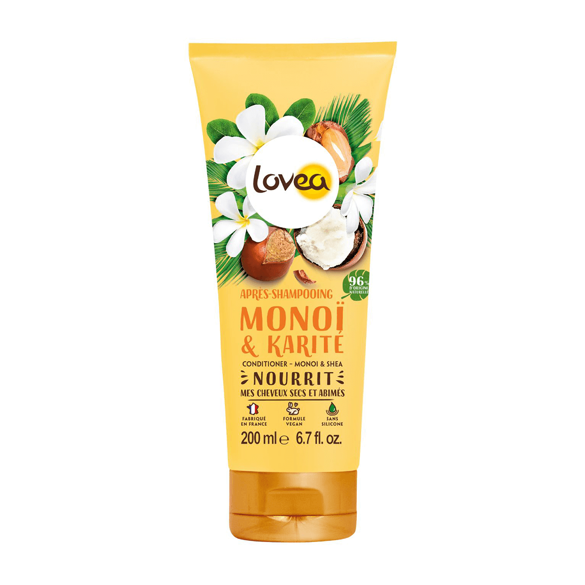 Acondicionador Cabello Seco y Dañado Monoi Karité 200ml, Lovea-0