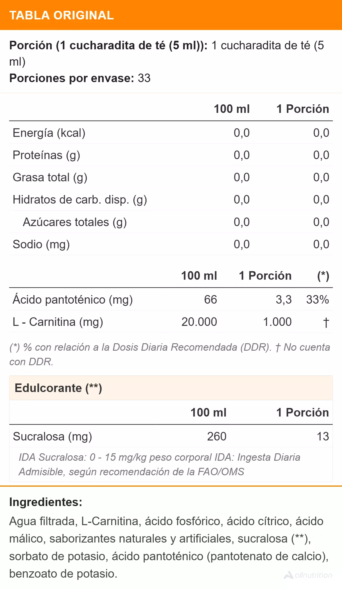 Liquid Carnitine 3000, Carnitina líquida (480 ml)-1