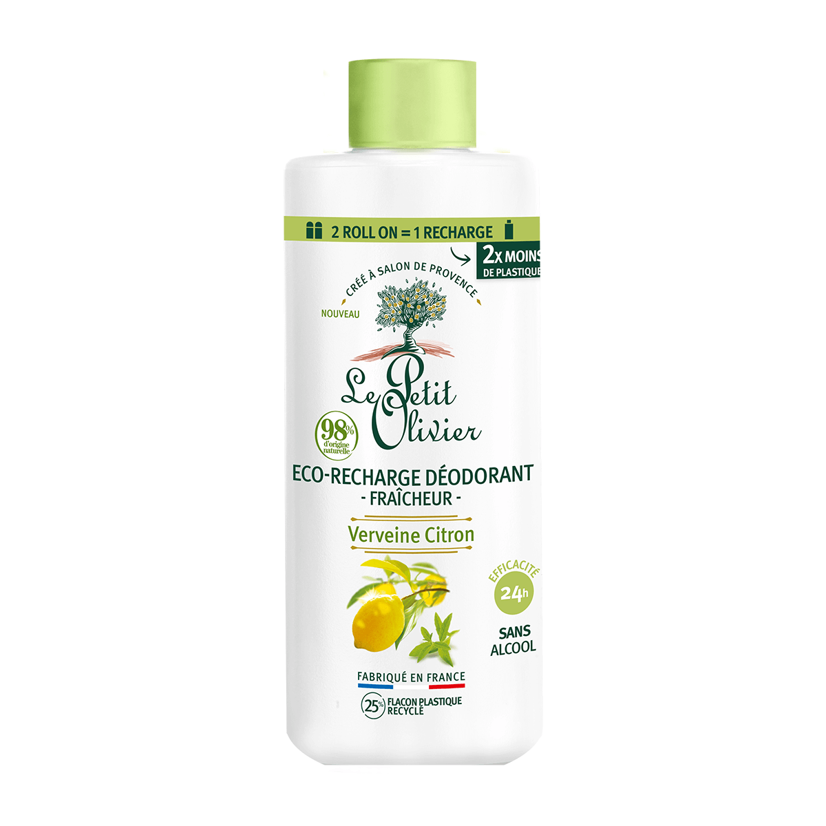 Eco Refill Desodorante Verbena Limón 100ml, Le Petit Olivier-0