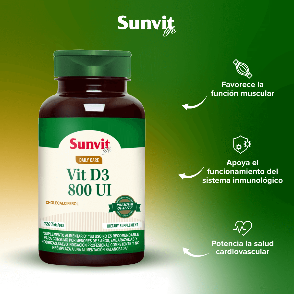 Vitamina D 800 IU (120 tabs)-2