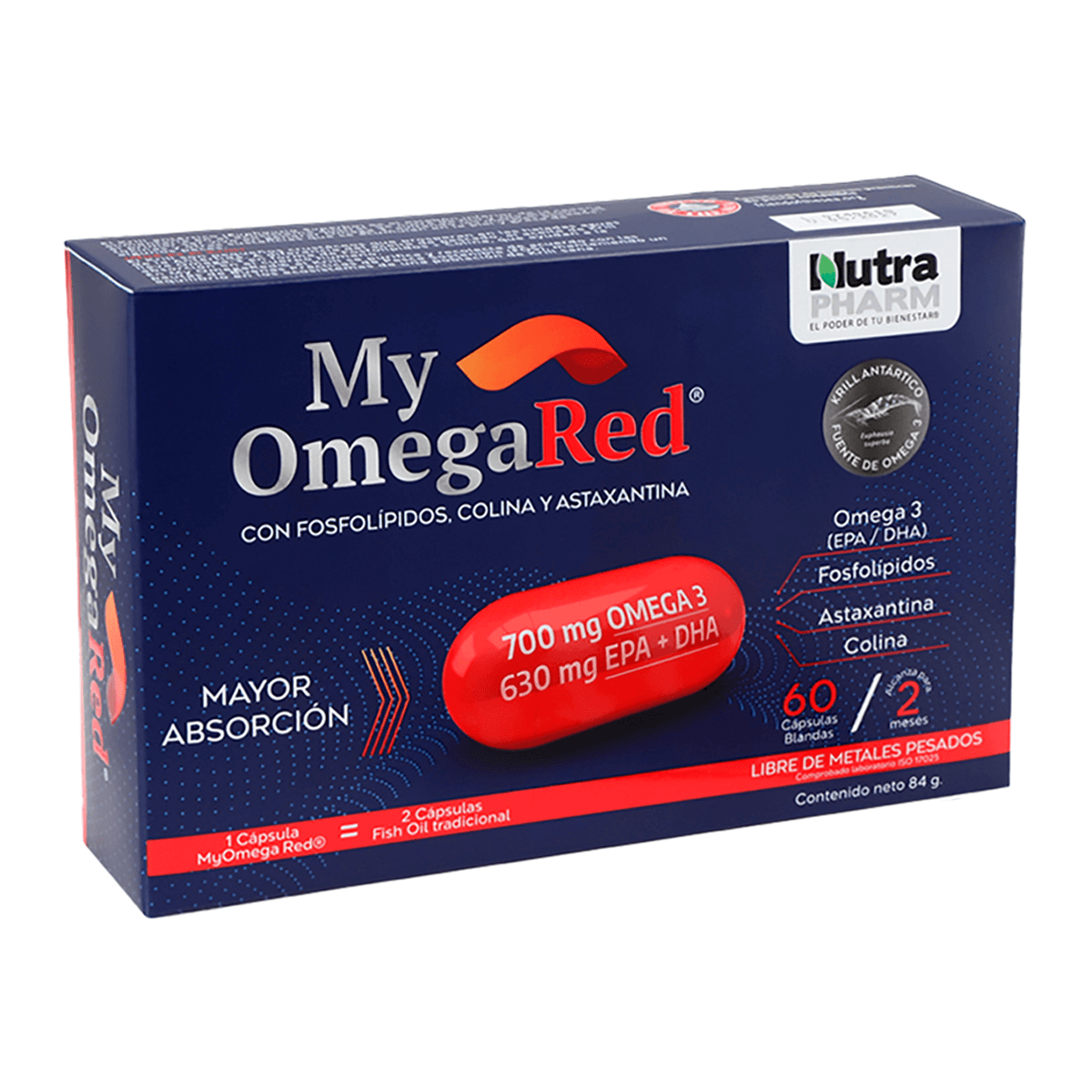 My Omega Red Nutrapharm omega 3 60 cápsulas-0