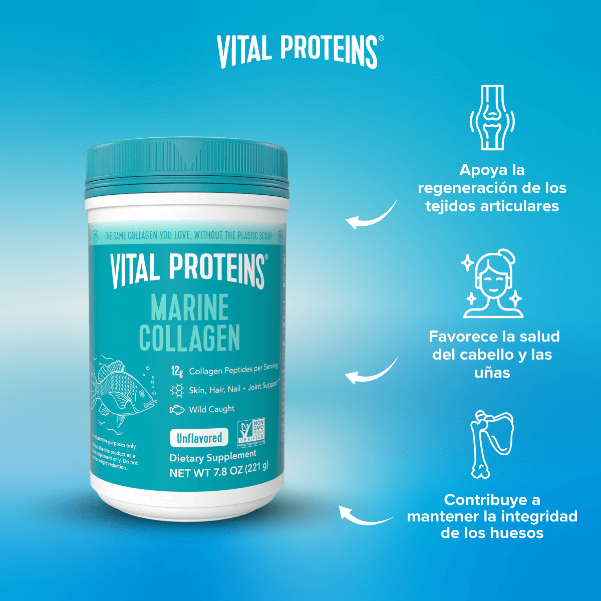 Marine Collagen Vital Proteins de 221 gr-3