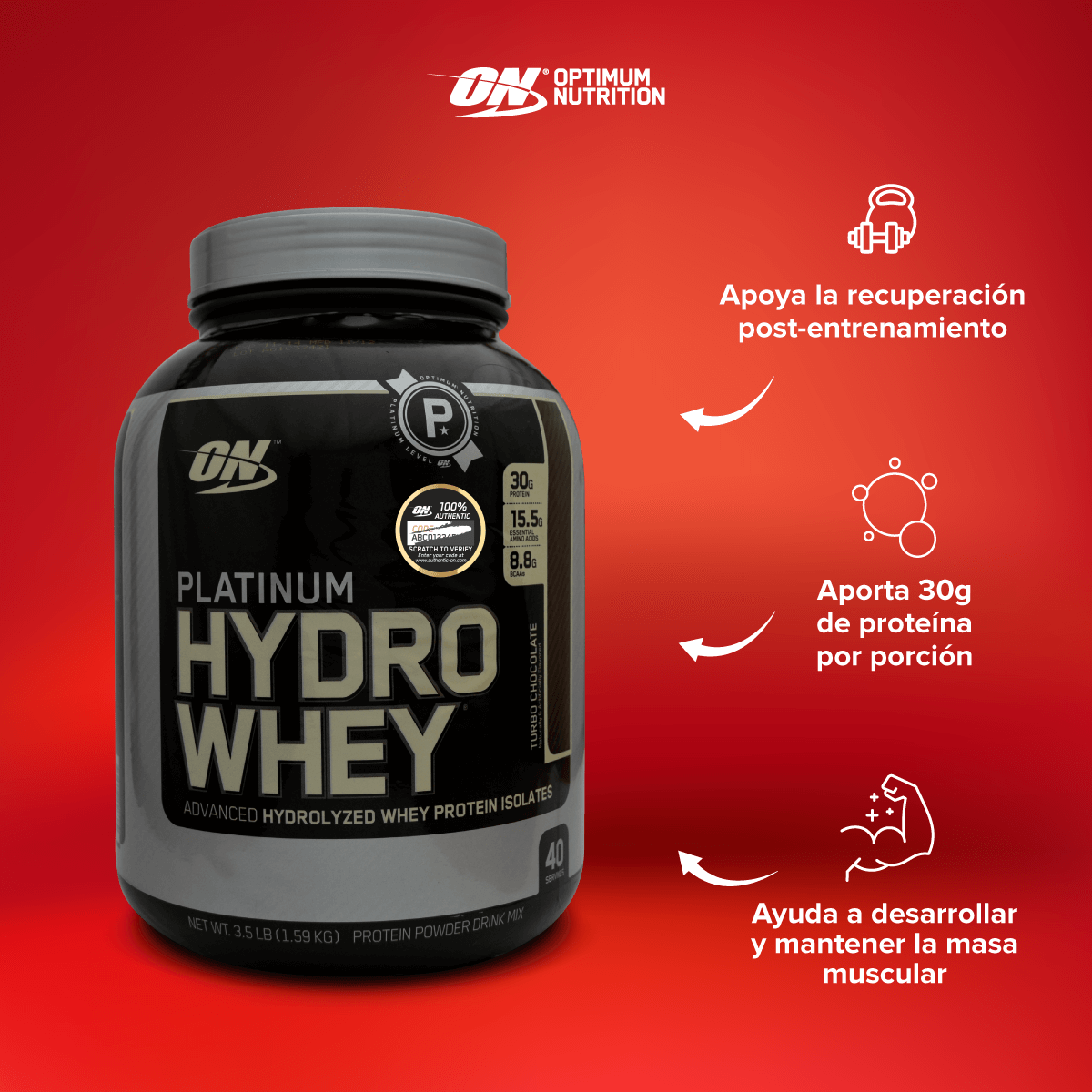 Platinum Hydrowhey, Optimum Nutrition Isolate Protein 3.5 Lb-2