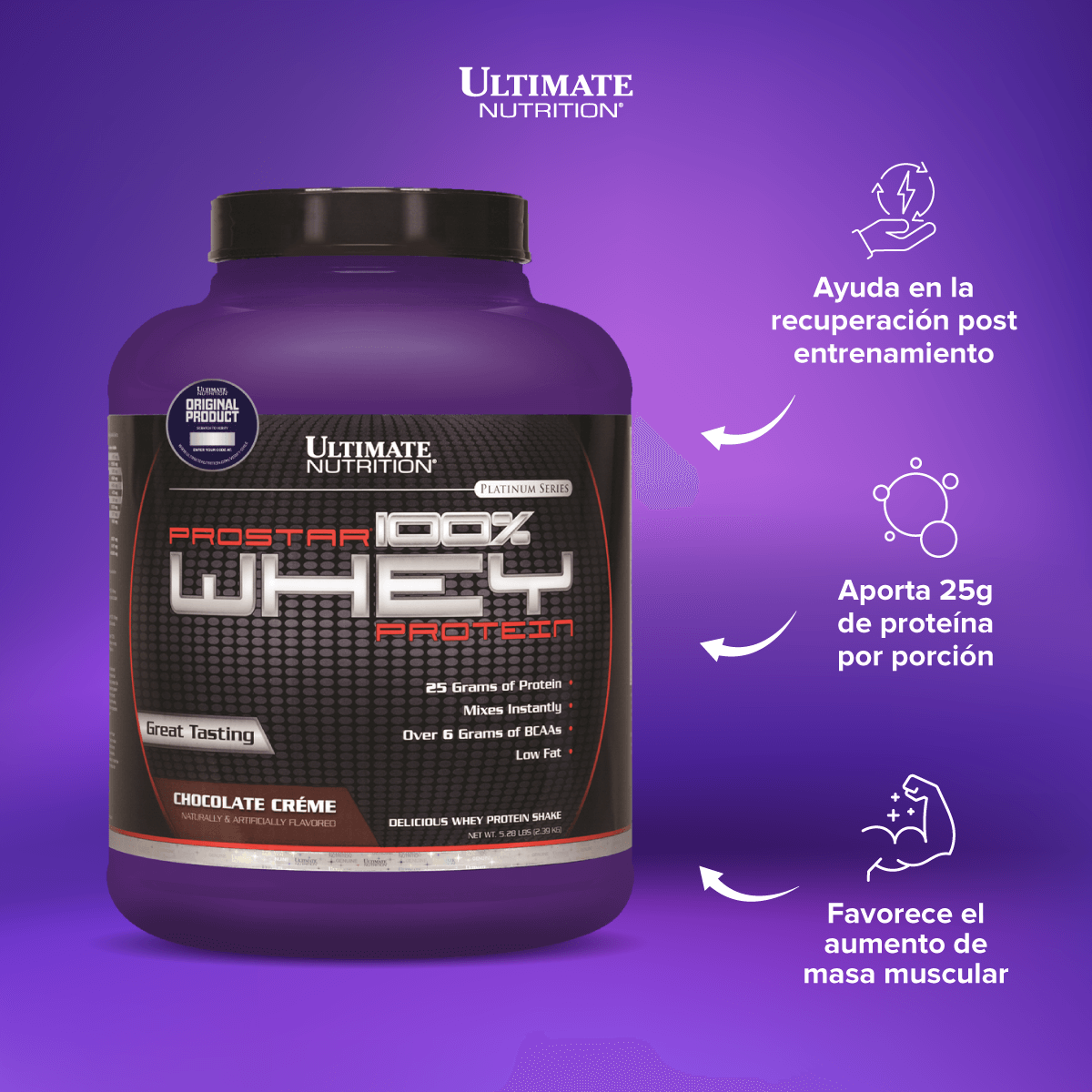 ProStar, Ultimate Nutrition Whey Protein  5 Lb-3